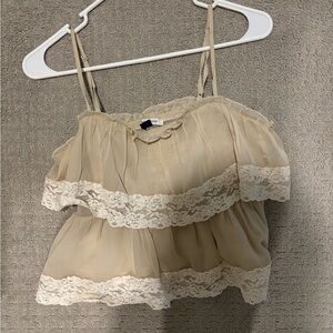 American Eagle Outfitters Beige Lace Camisole